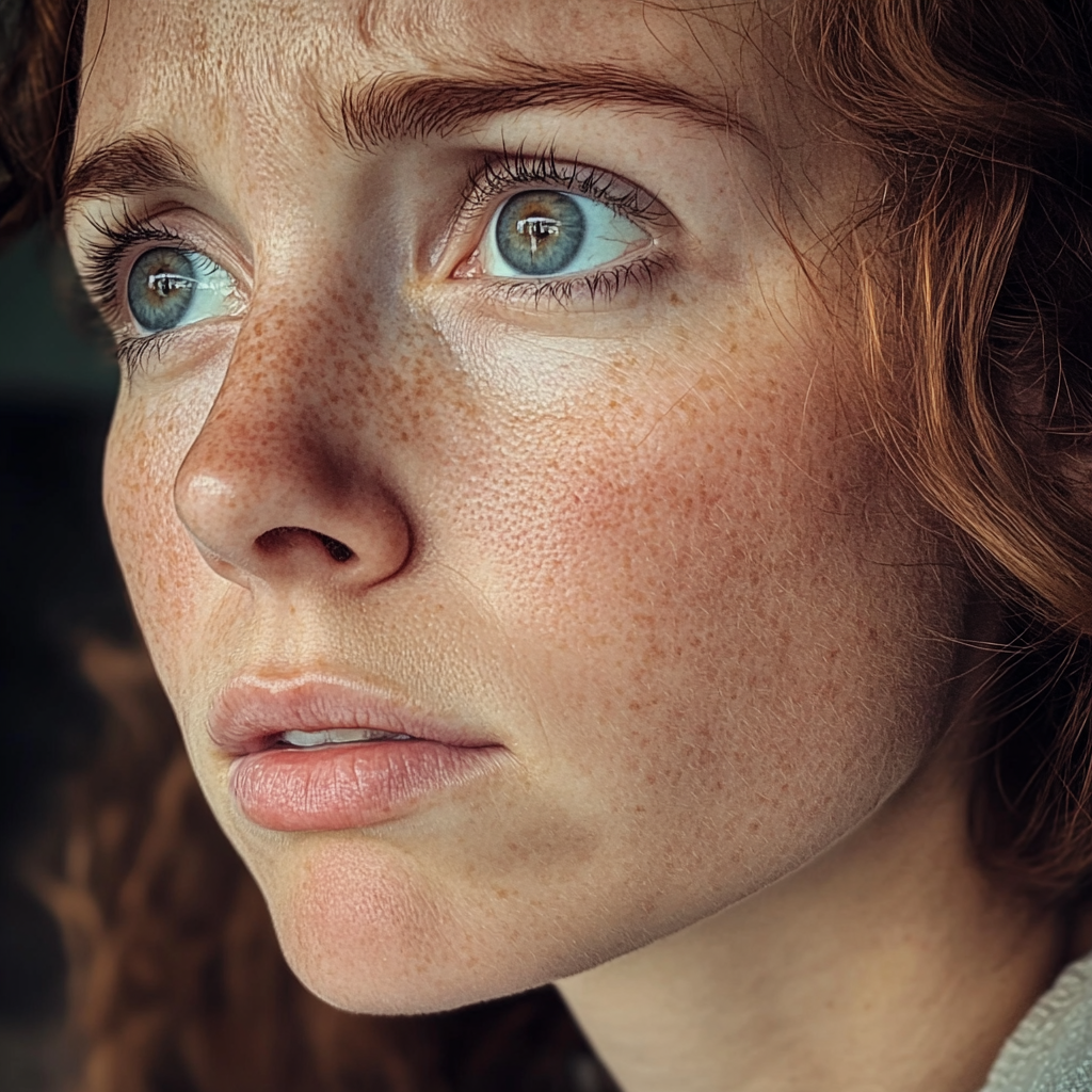 Une jeune femme inquiète | Source : Midjourney