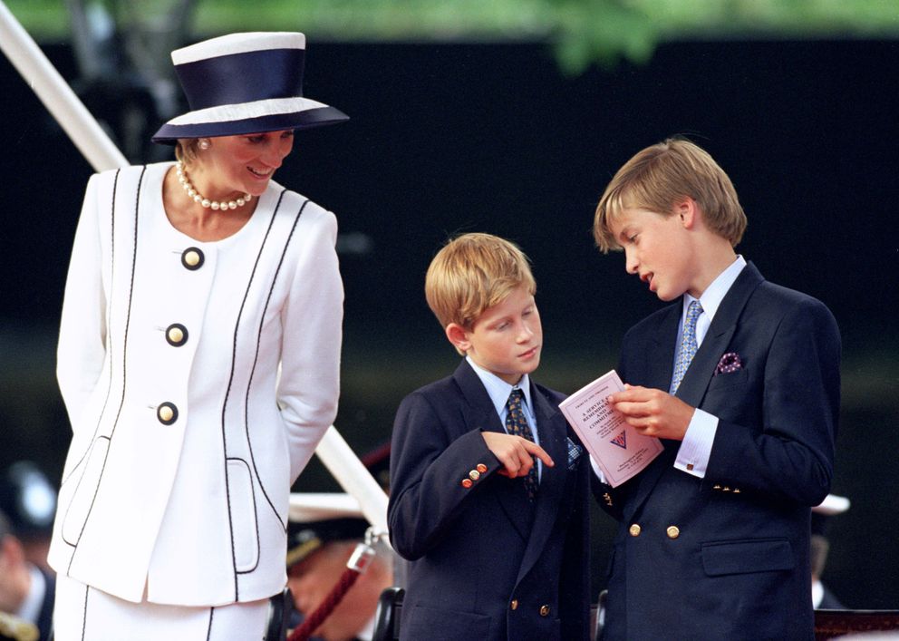 La princesse de Galles et les princes William et Harry. | Source : Getty Images