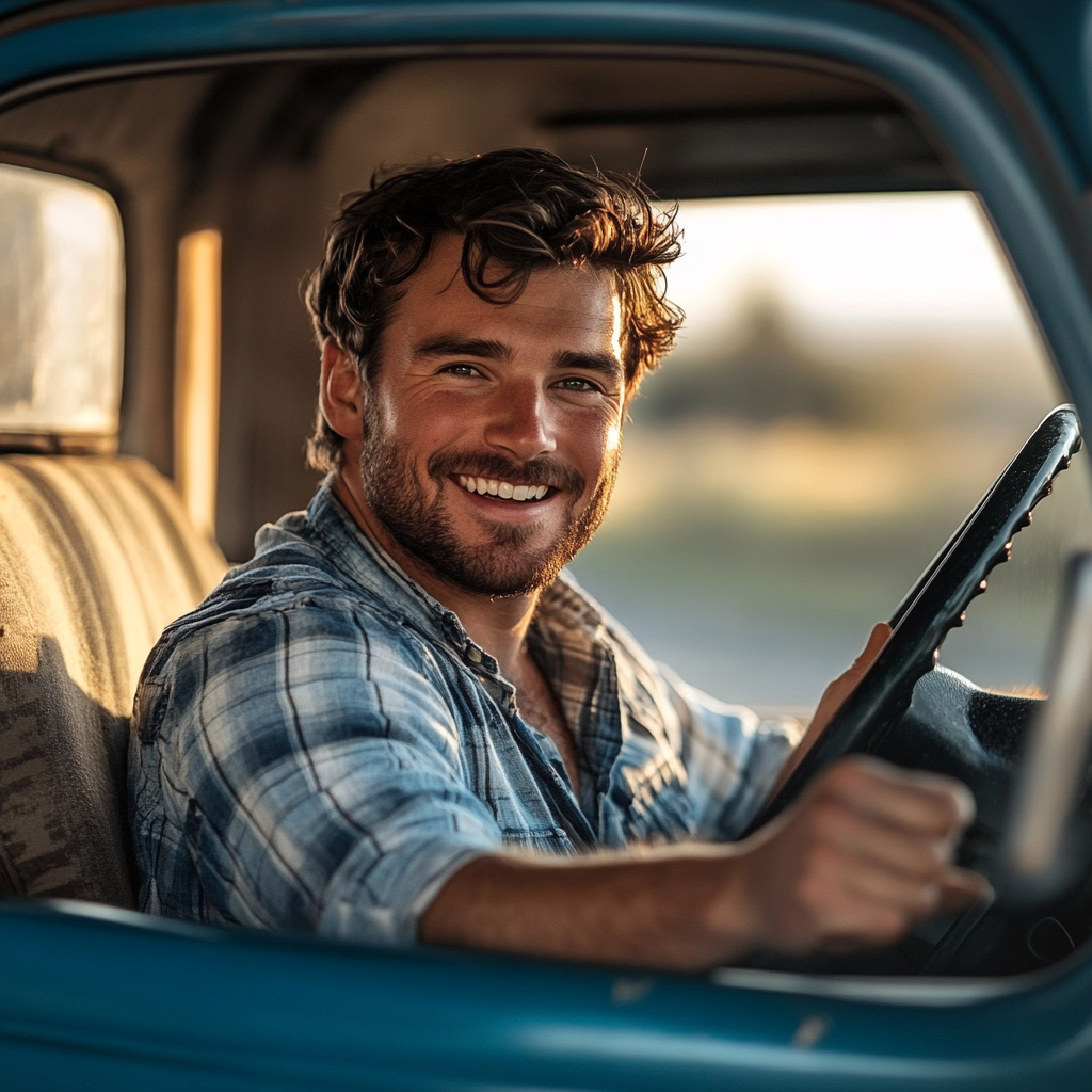 Un homme conduisant une camionnette | Source : Midjourney