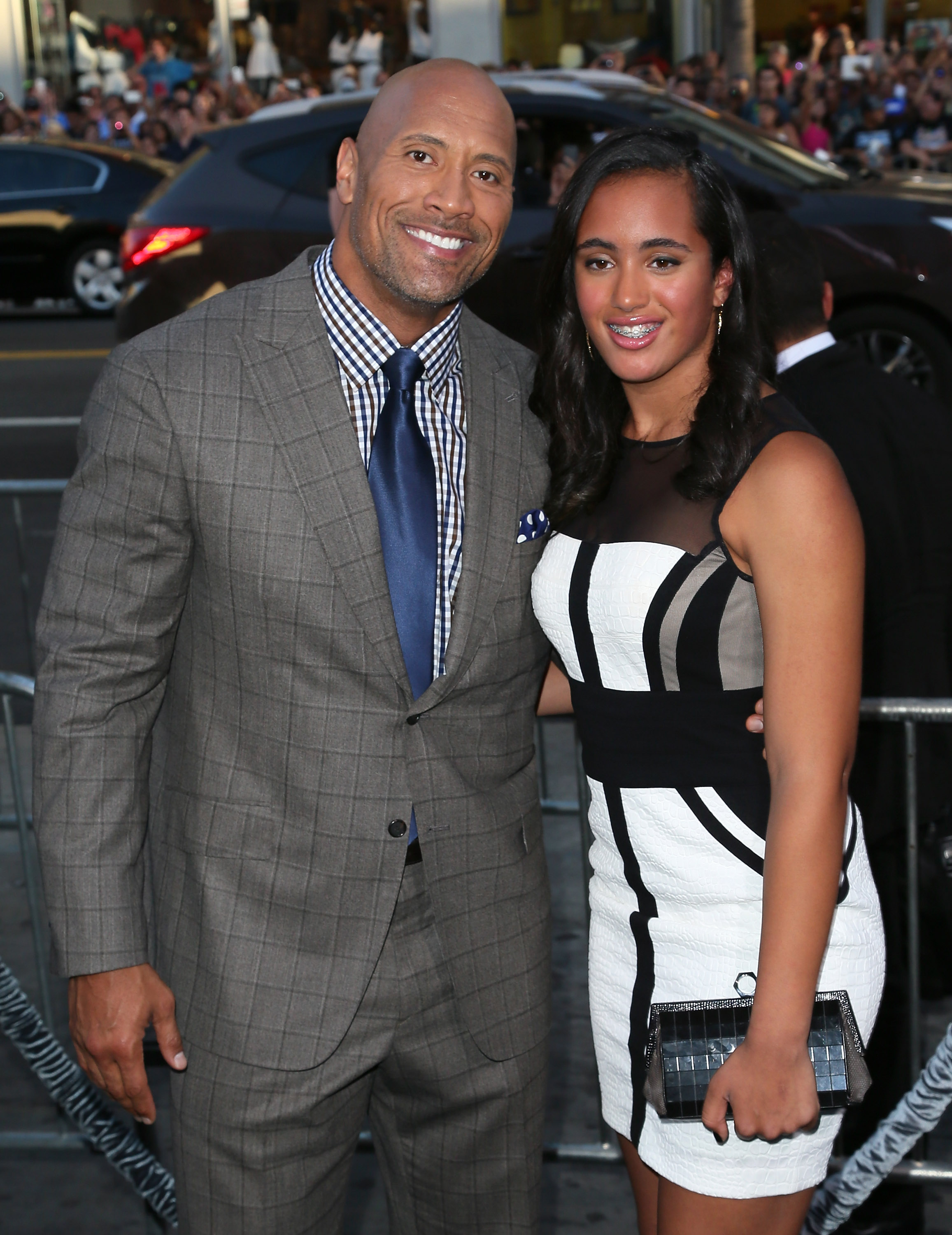 Dwayne et Simone Johnson à la première de "Hercules" le 23 juillet 2014 | Source : Getty Images