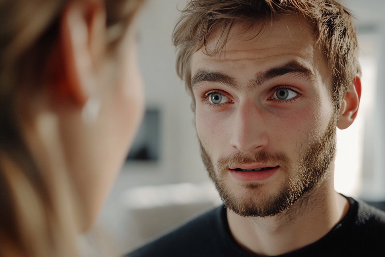 Un homme s'adressant à une femme | Source : Midjourney