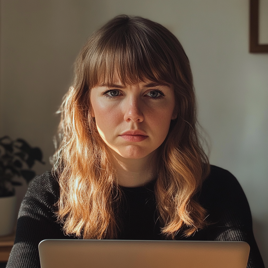 Une femme utilisant son ordinateur portable | Source : Midjourney