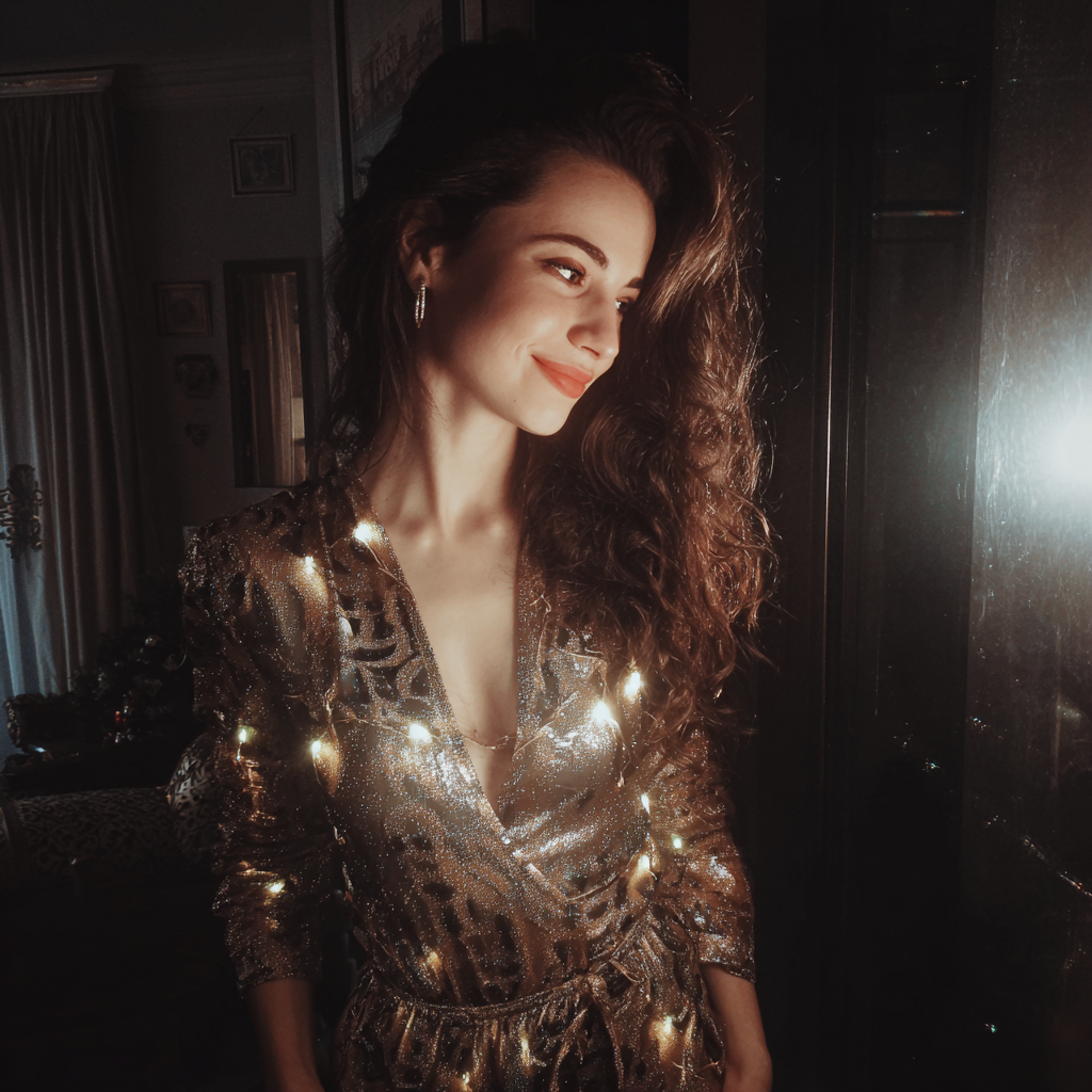 Une femme souriante portant une combinaison | Source : Midjourney