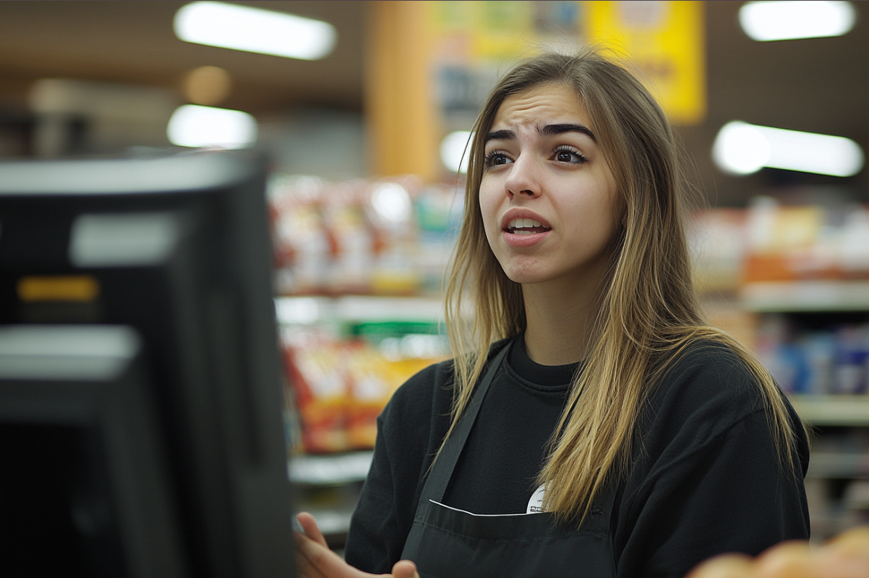 Une caissière d'épicerie | Source : Midjourney