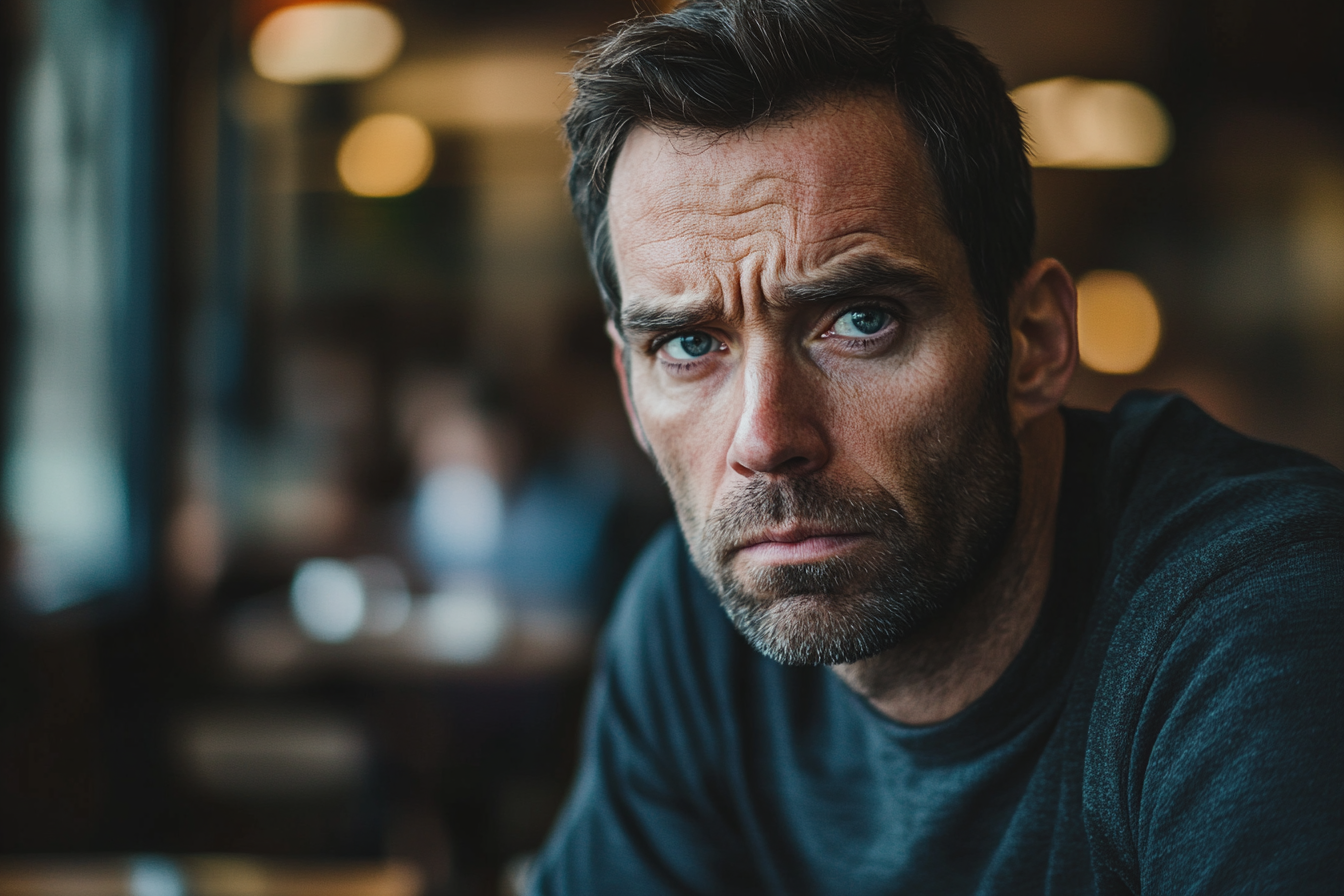 Un homme dans un café | Source : Midjourney