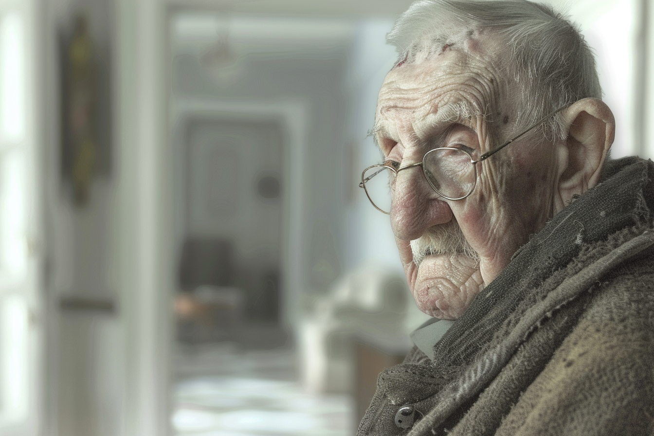 A sad elderly man | Source: Midjourney