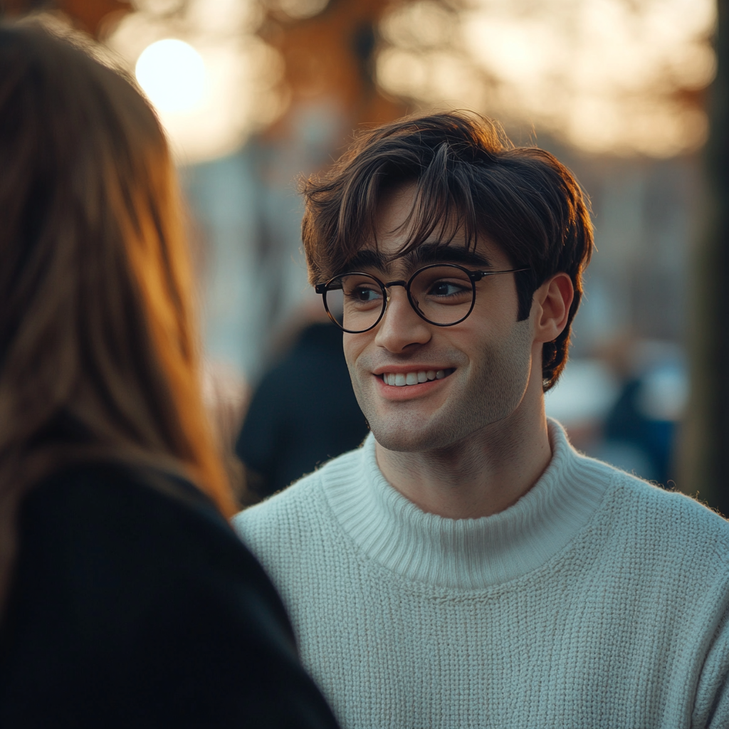 Un homme qui parle à une femme | Source : Midjourney