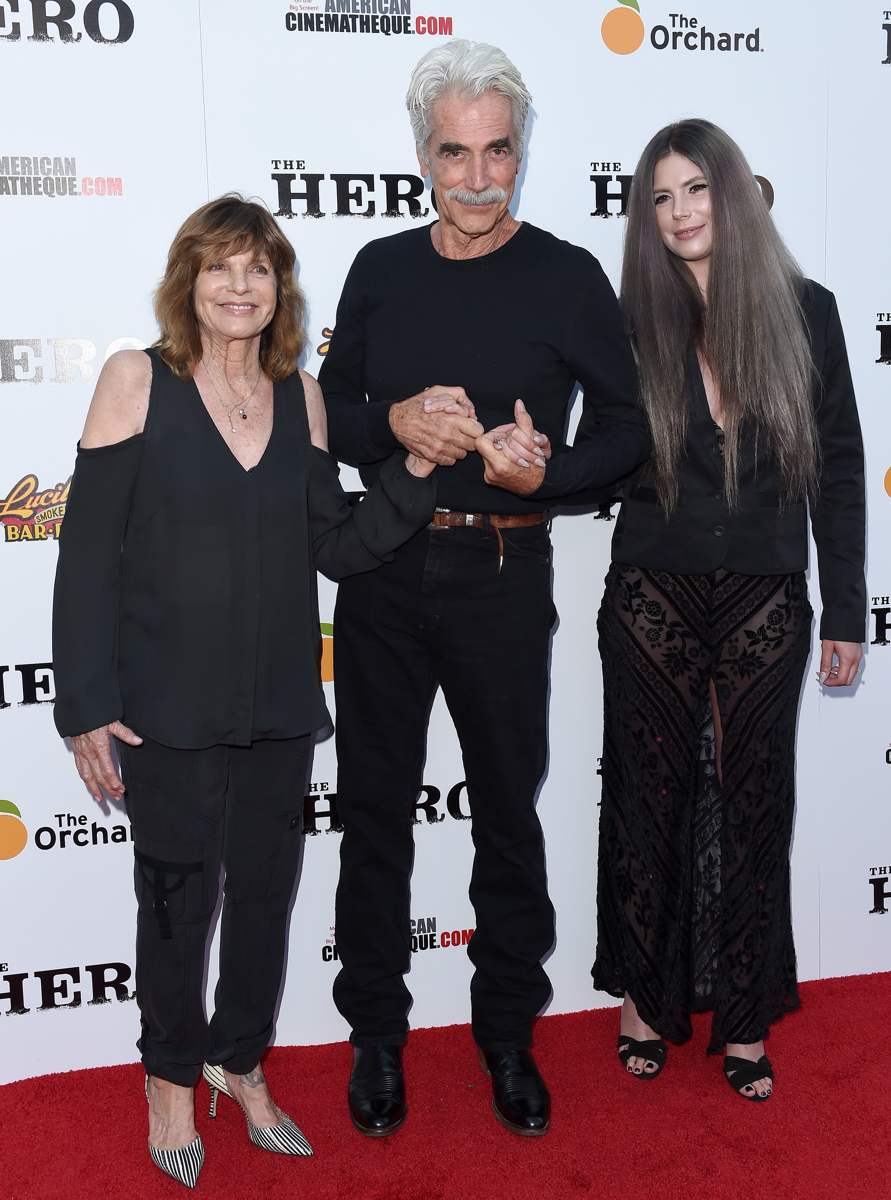 Sam Elliott, sa femme Katharine Ross et leur fille Cleo Rose Elliott lors de la première de "The Hero" à Los Angeles, le 5 juin 2017, à Hollywood, en Californie | Source : Getty Images