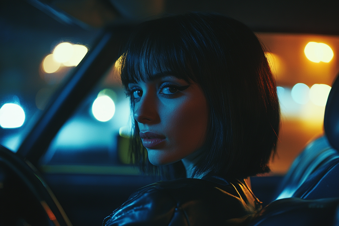 Une femme dans une voiture | Source : Midjourney