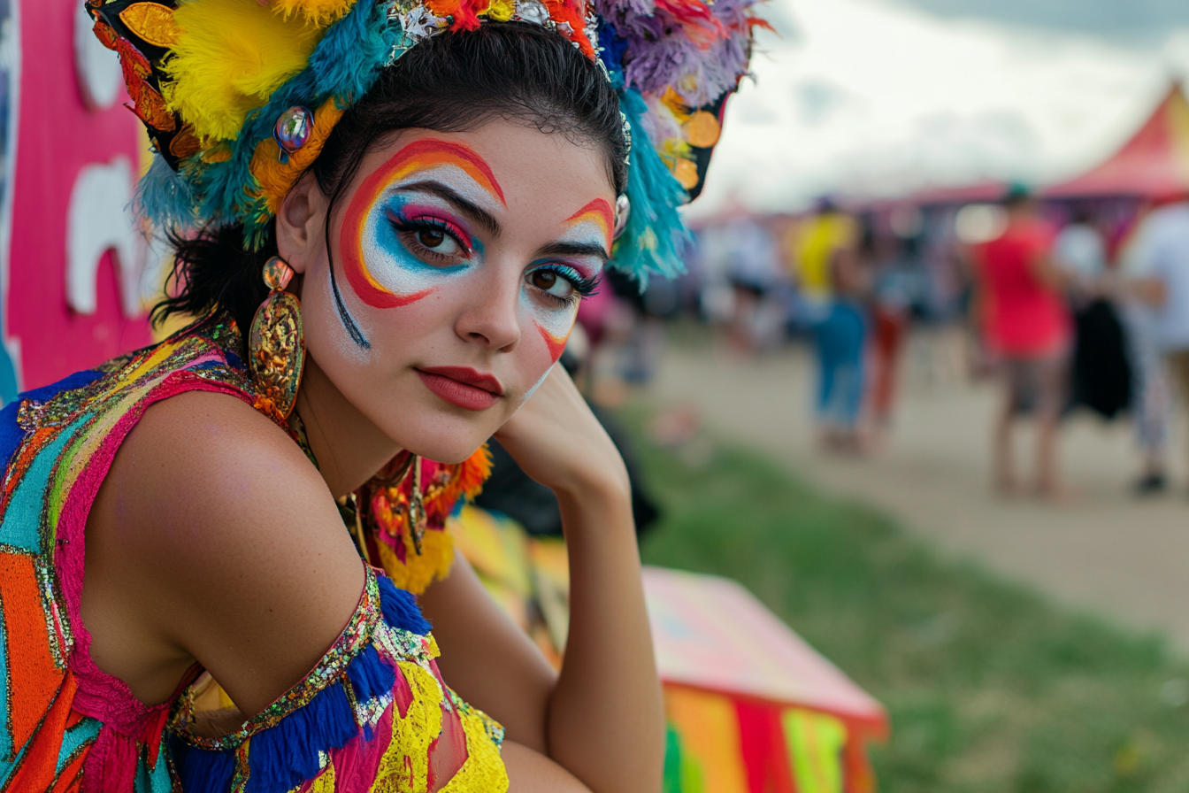 Une artiste de carnaval | Source : Midjourney