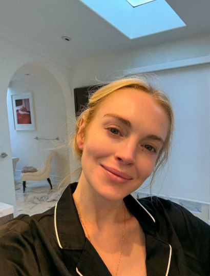 Un selfie sans maquillage de Lindsay Lohan. | Source : Instagram/lindsaylohan