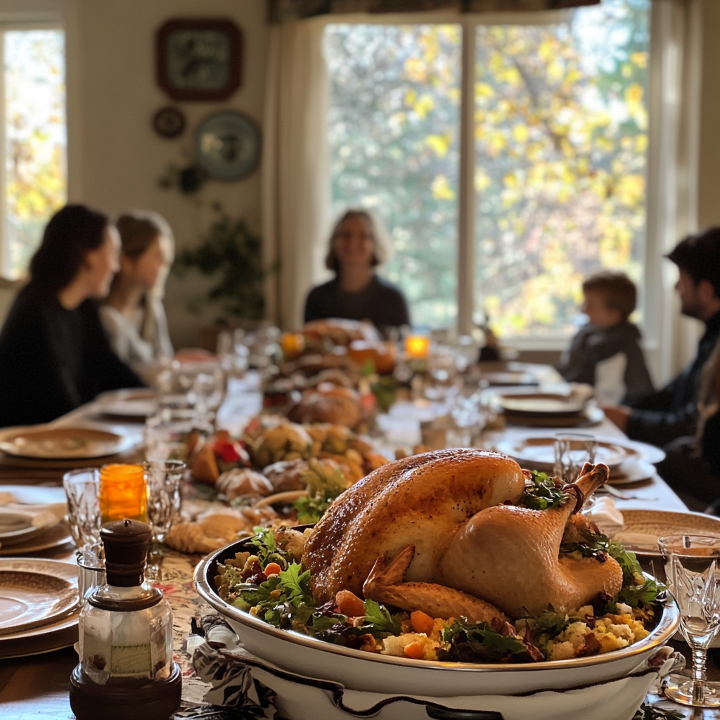 Un dîner de Thanksgiving | Source : Midjourney