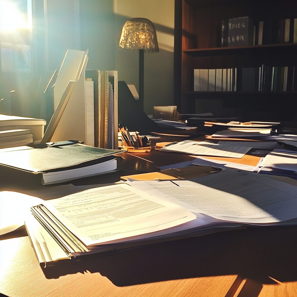 De la paperasse sur un bureau | Source : Midjourney