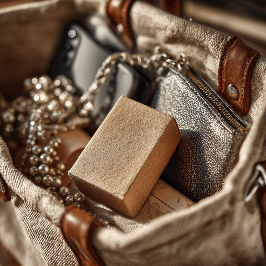 Objets dans un sac à main ouvert | Source : Midjourney