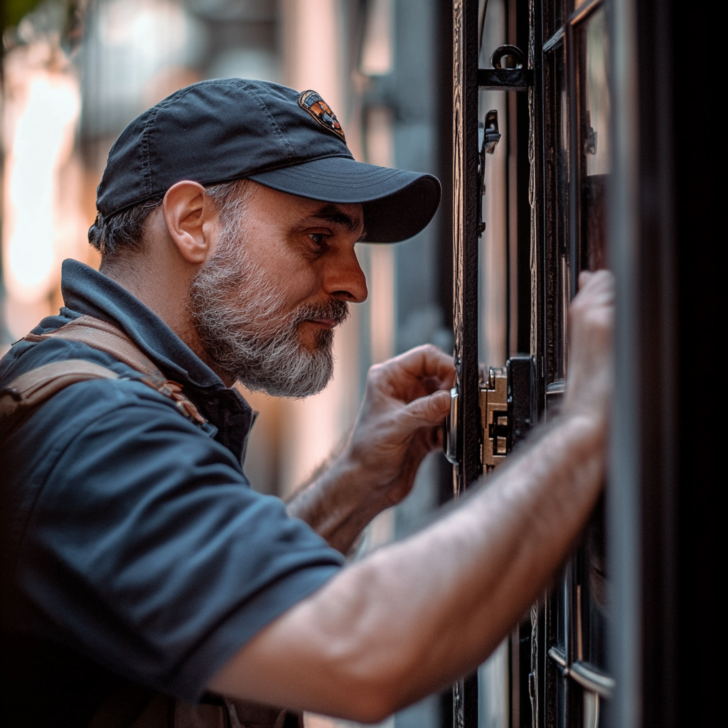 A man changing a lock ⏐ Source: Midjourney