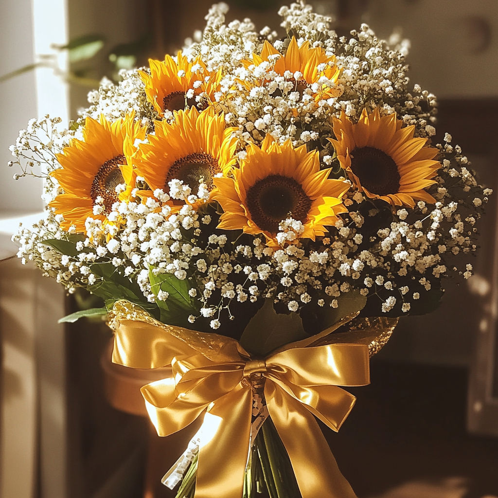Un bouquet de tournesols | Source : Midjourney