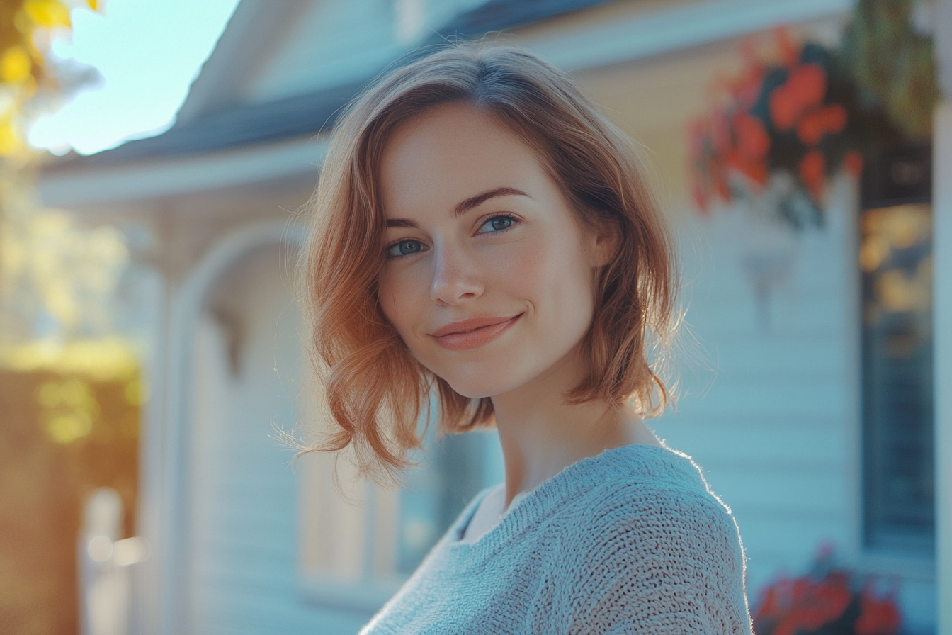 Une jeune femme souriante | Source : Midjourney