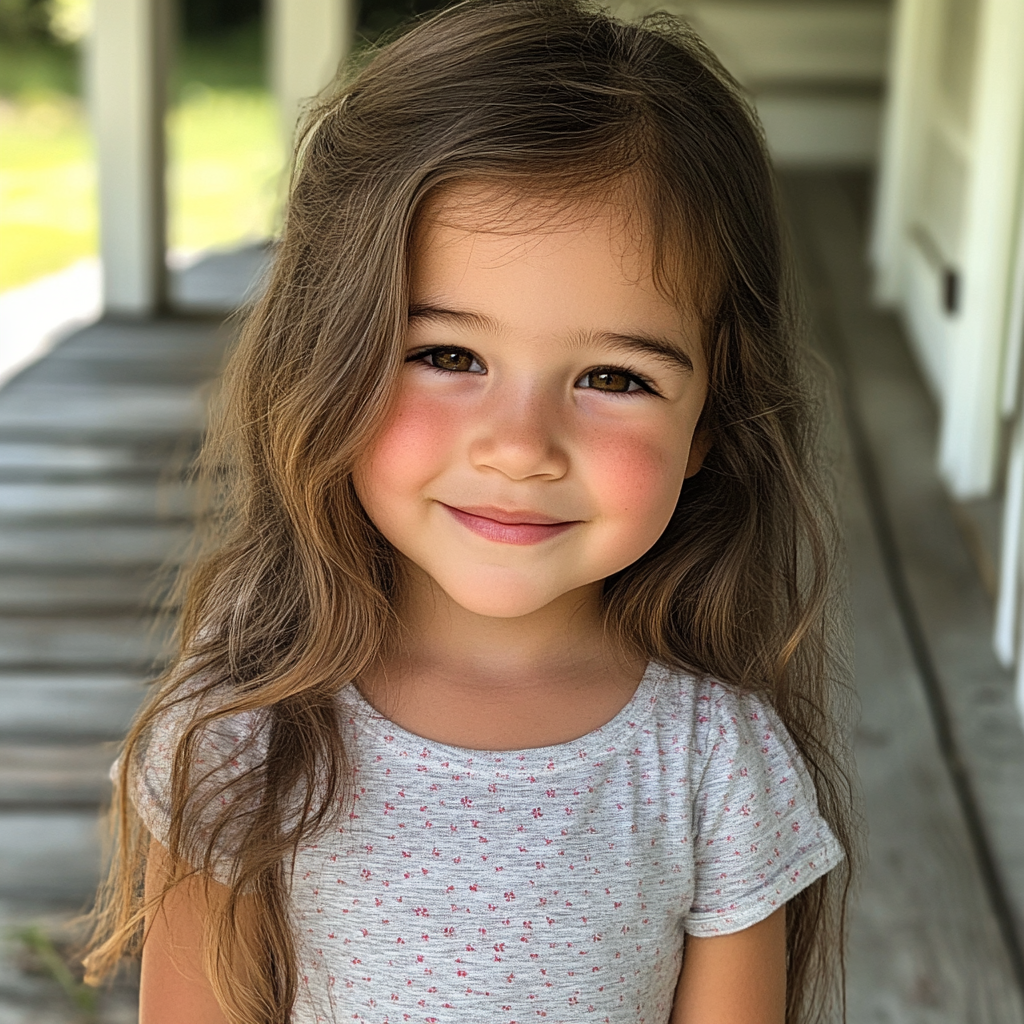 Une petite fille souriante | Source : Midjourney