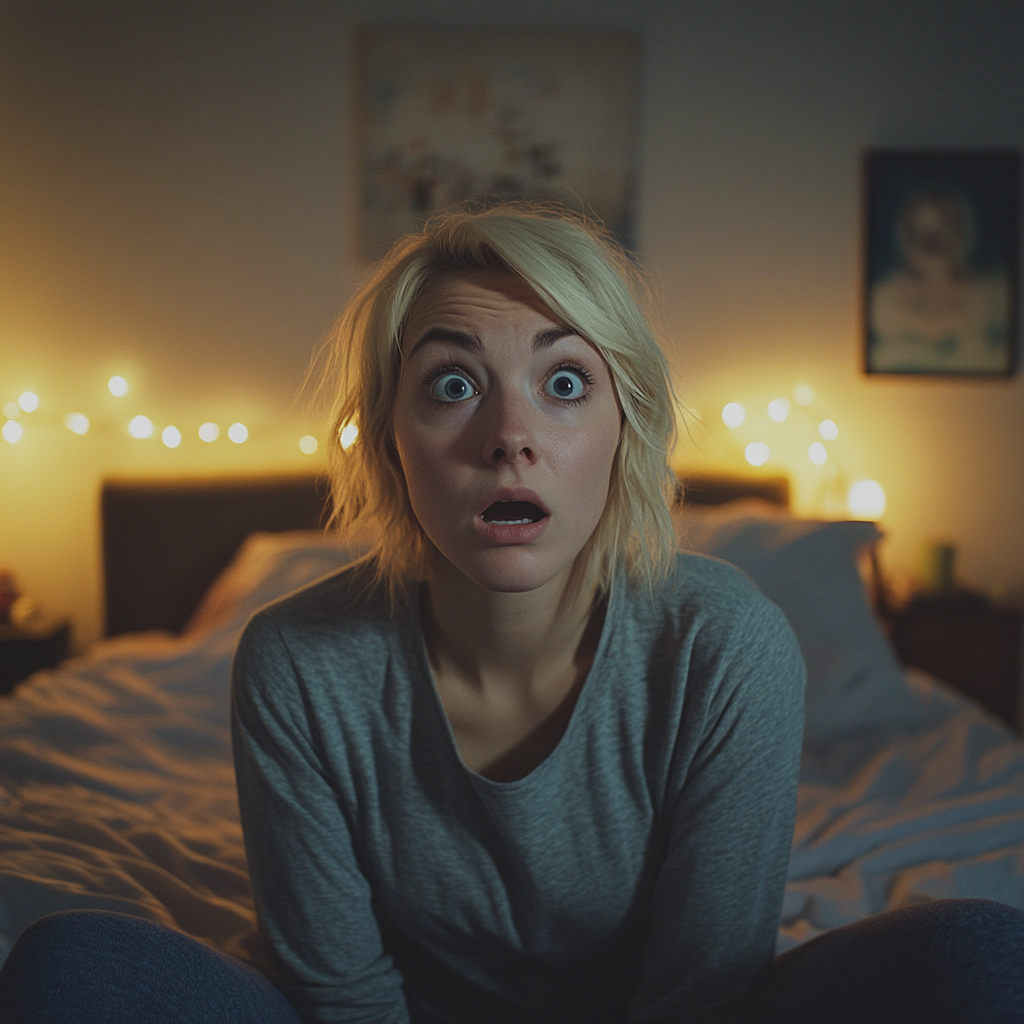 Une femme choquée qui regarde la scène devant elle | Source : Midjourney