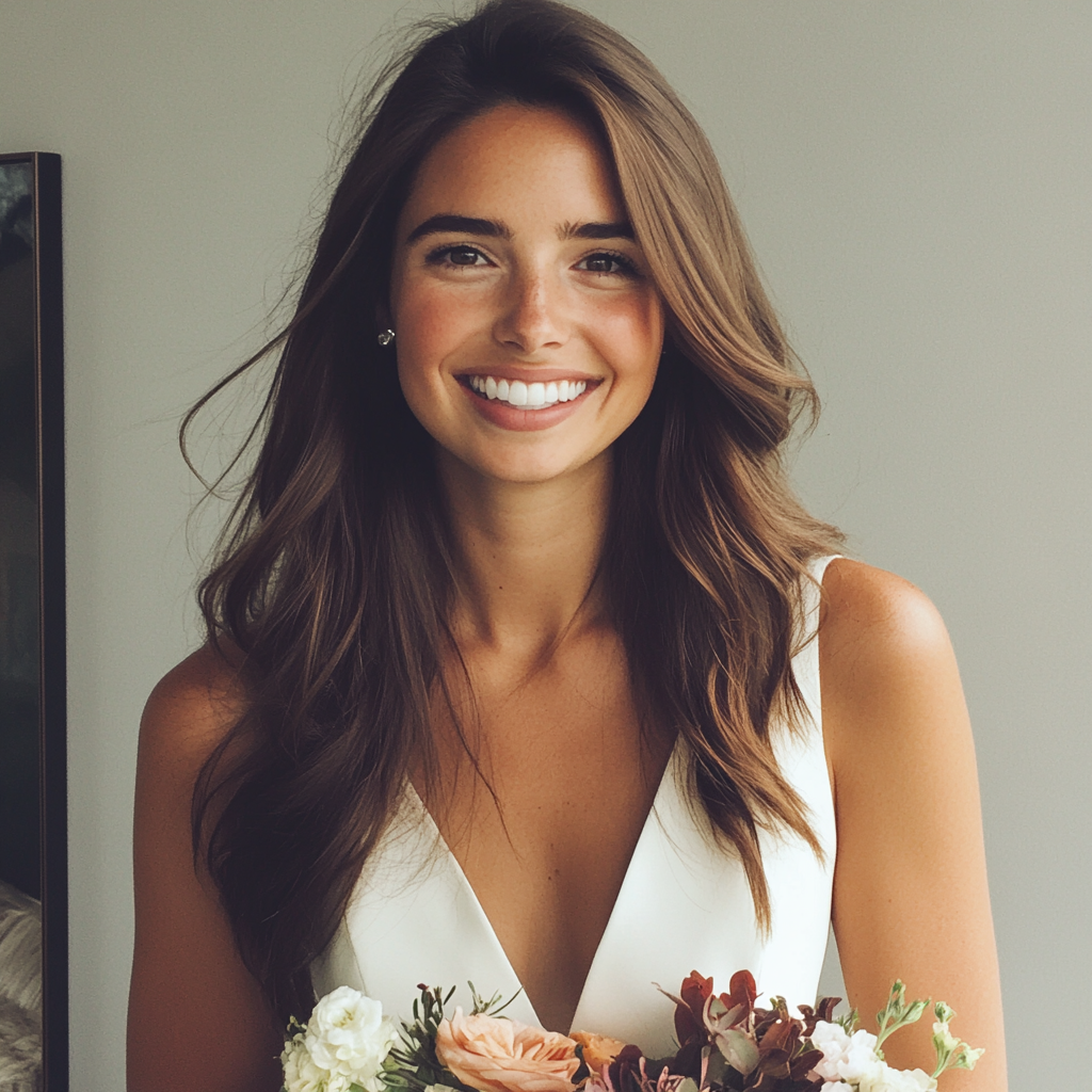 Une mariée souriante | Source : Midjourney