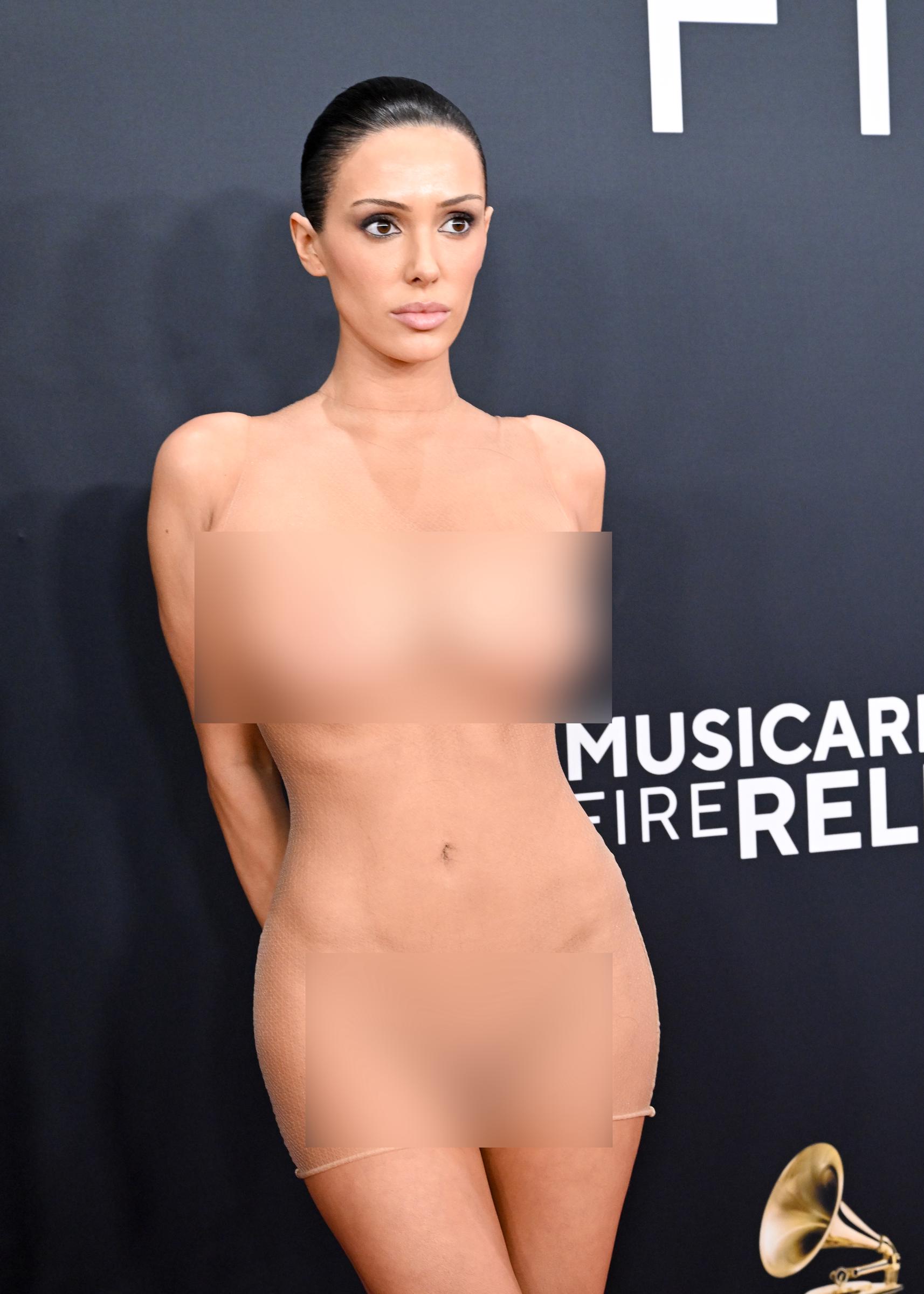 Bianca Censori à la 67e cérémonie annuelle des Grammy Awards le 2 février 2025 à Los Angeles, en Californie. | Source : Getty Images