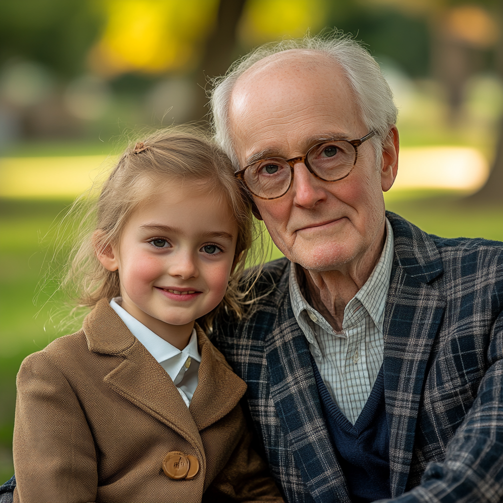 Une petite fille heureuse avec son grand-père | Source : Midjourney