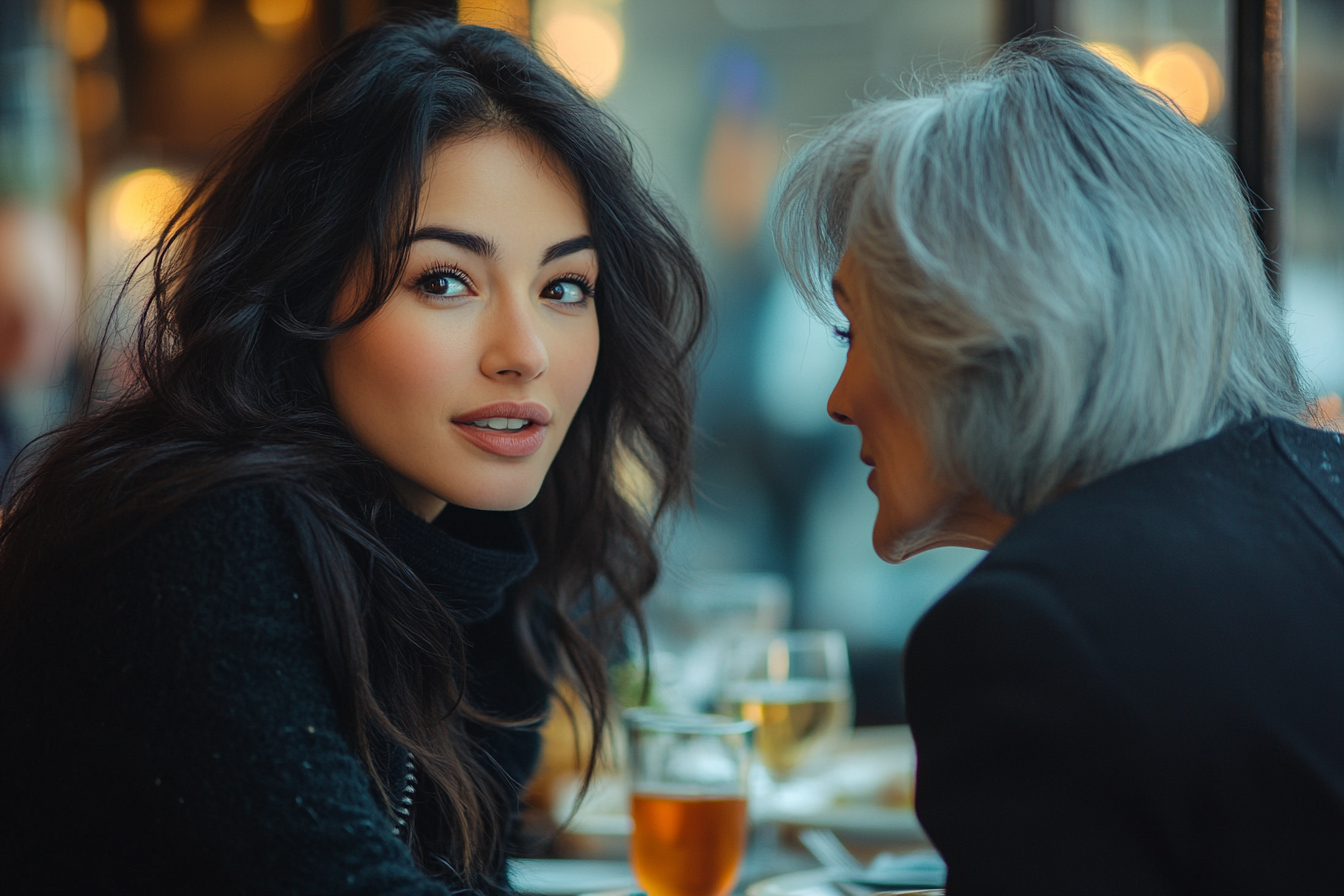 Femme ayant une discussion houleuse avec sa belle-mère | Source : Midjourney