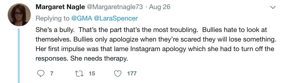 Les fans réagissent aux excuses de Lara Spencer pour s'être moquée des leçons de ballet du Prince George. | twitter.com/GMA 