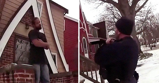 Une image montrant l'échange entre un homme et un policier | Photo : youtube.com/Atlanta Black Star