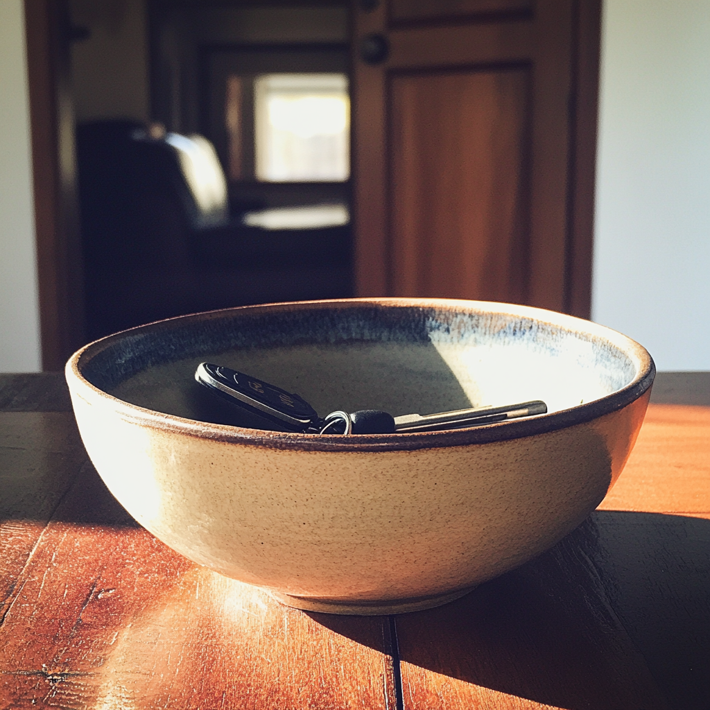 Clés de voiture sur une table de couloir | Source : Midjourney