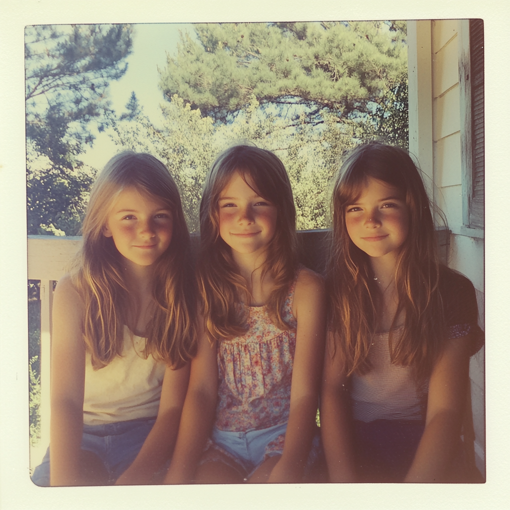 Trois filles souriantes | Source : Midjourney