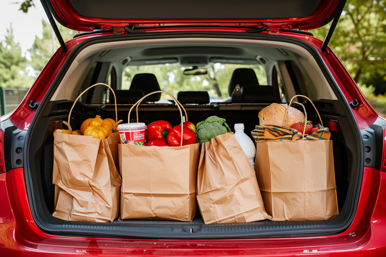 Sacs d'épicerie dans un coffre | Source : Midjourney