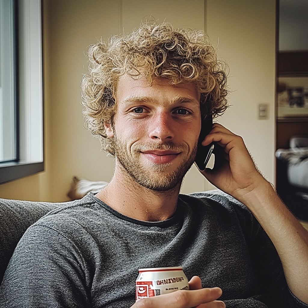 Un homme qui parle au téléphone | Source : Midjourney