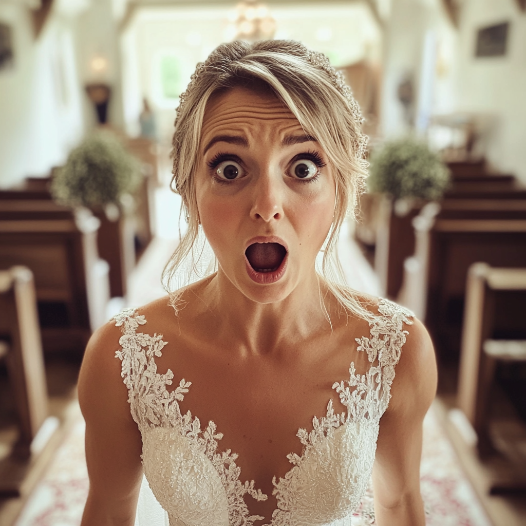 A shocked bride | Source: Midjourney