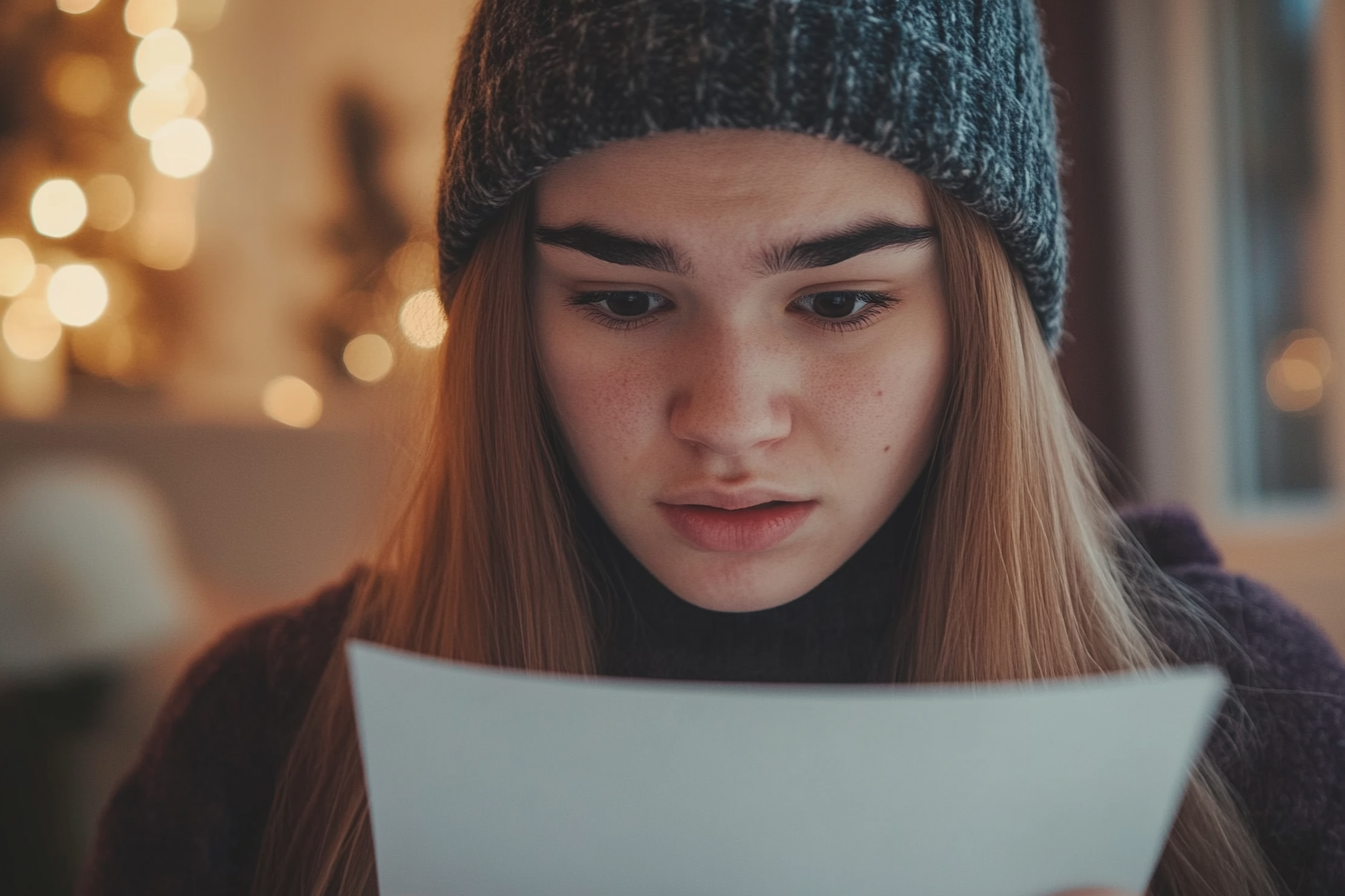 Une jeune fille lisant un journal | Source : Midjourney