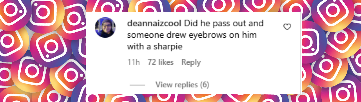 Un utilisateur d'Instagram commente les sourcils de Sylvester Stallone, à partir d'un post daté du 26 novembre 2024 | Source : Instagram/popculture