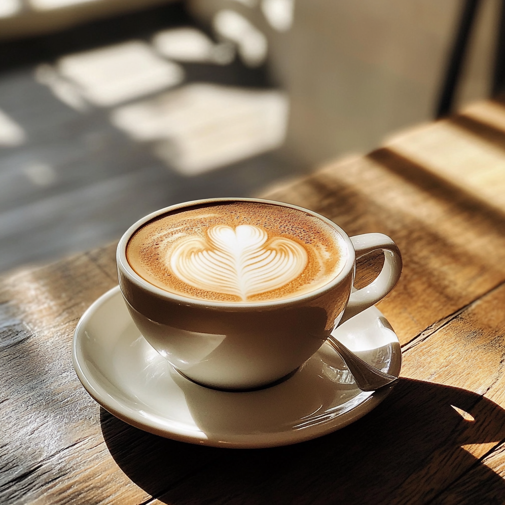 Une tasse de café sur une table | Source : Midjourney