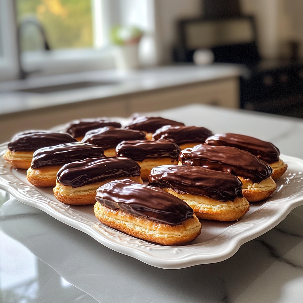 Un plateau d'éclairs au chocolat | Source : Midjourney