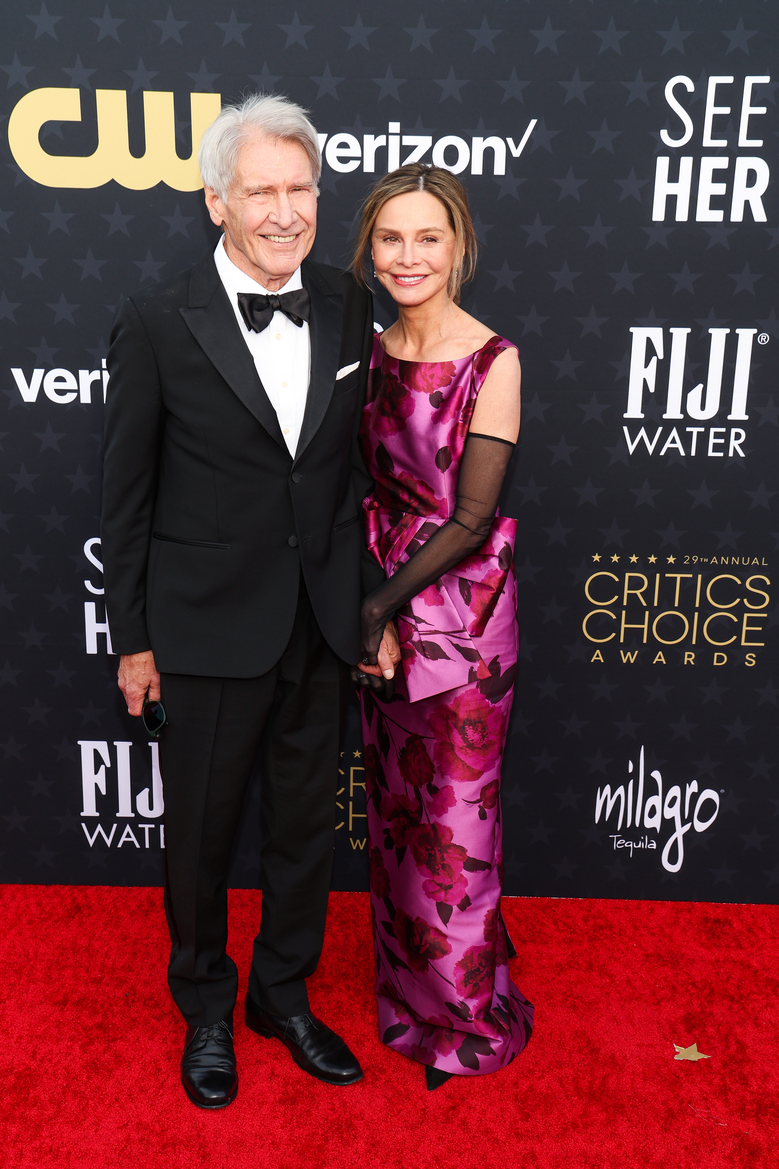 Harrison Ford et Calista Flockhart lors de la 29e édition des Critics Choice Awards, le 14 janvier 2024 à Santa Monica, en Californie | Source : Getty Images