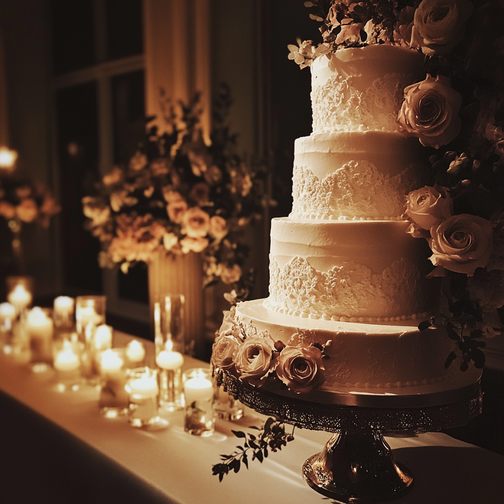 Un magnifique gâteau de mariage | Source : Midjourney