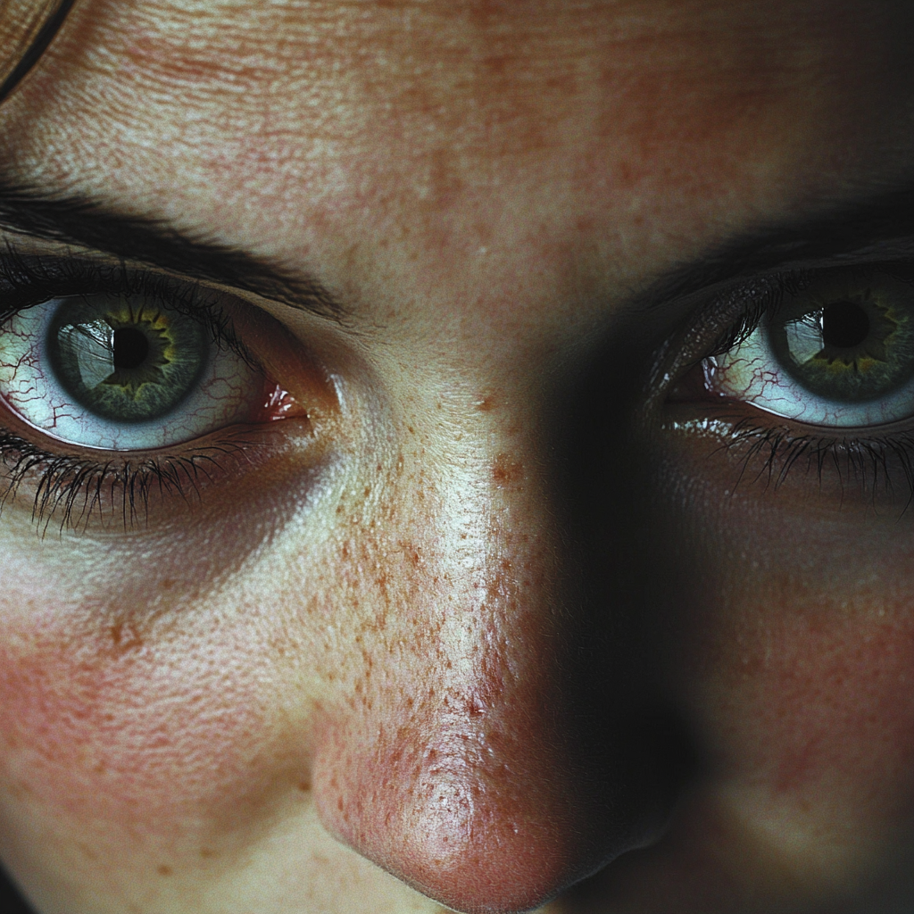 Gros plan sur le visage d'une femme | Source : Midjourney