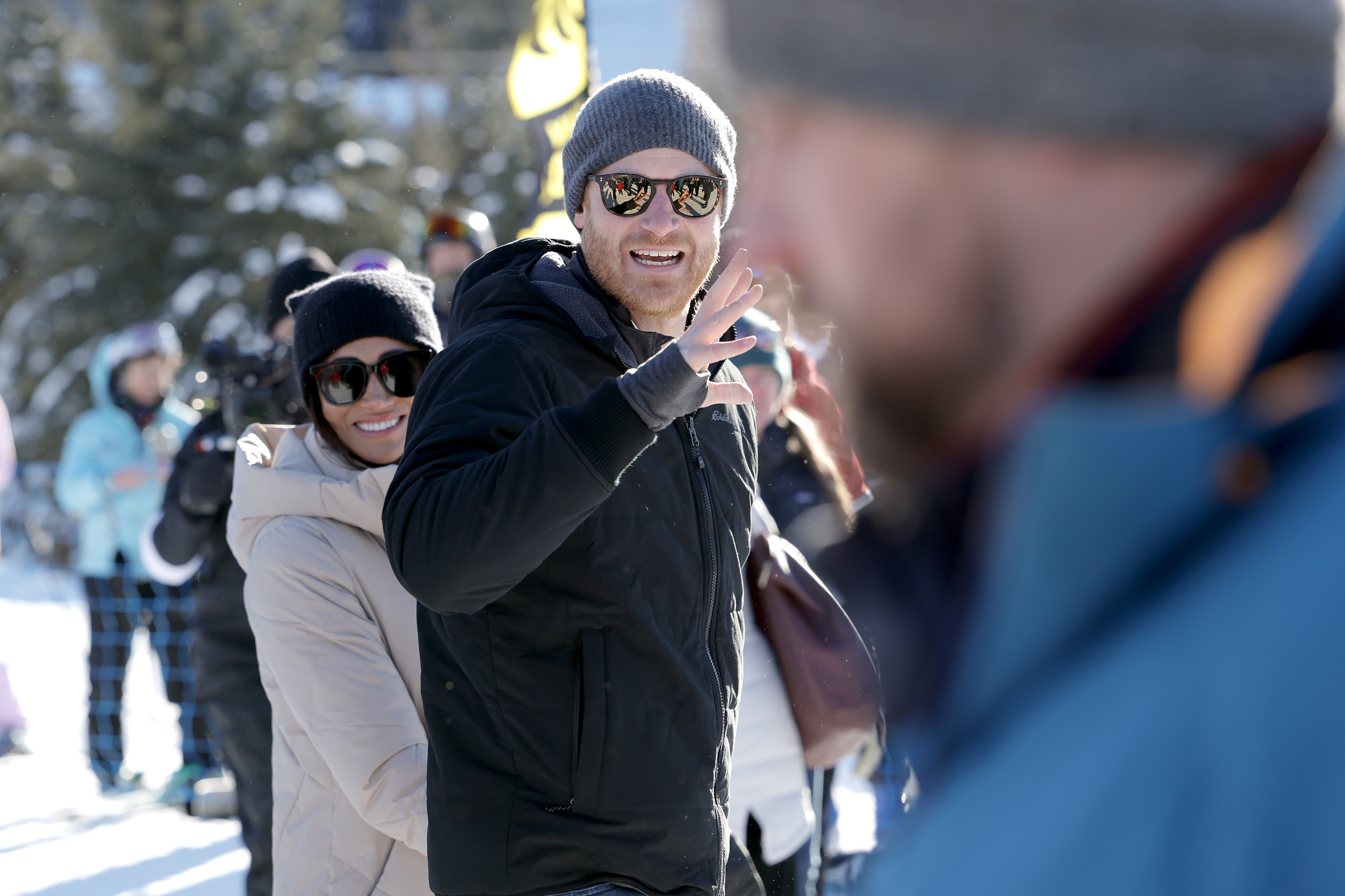 Meghan Markle et le prince Harry le 14 février 2024, à Whistler, en Colombie-Britannique | Source : Getty Images