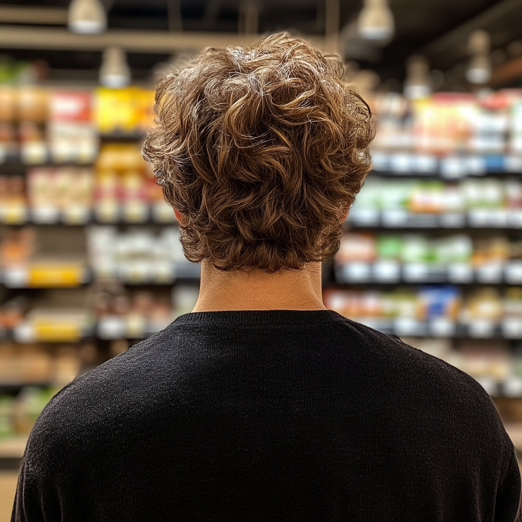 Un homme debout dans une épicerie | Source : Midjourney