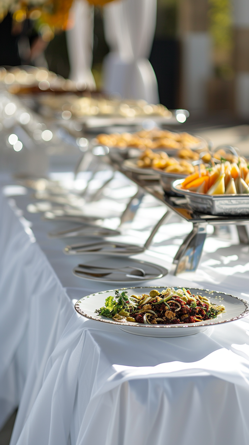 Un buffet de mariage | Source : Midjourney