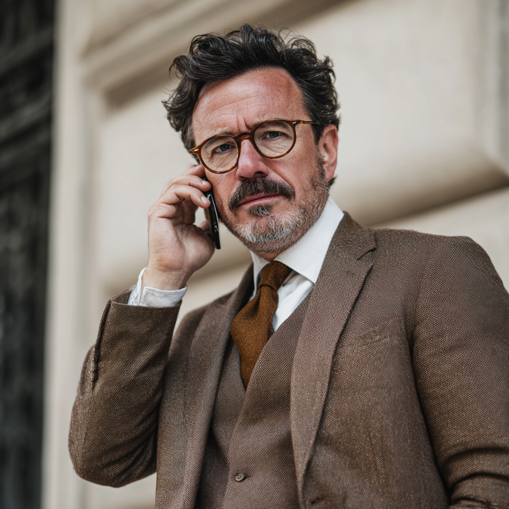 Un avocat qui parle au téléphone | Source : Midjourney