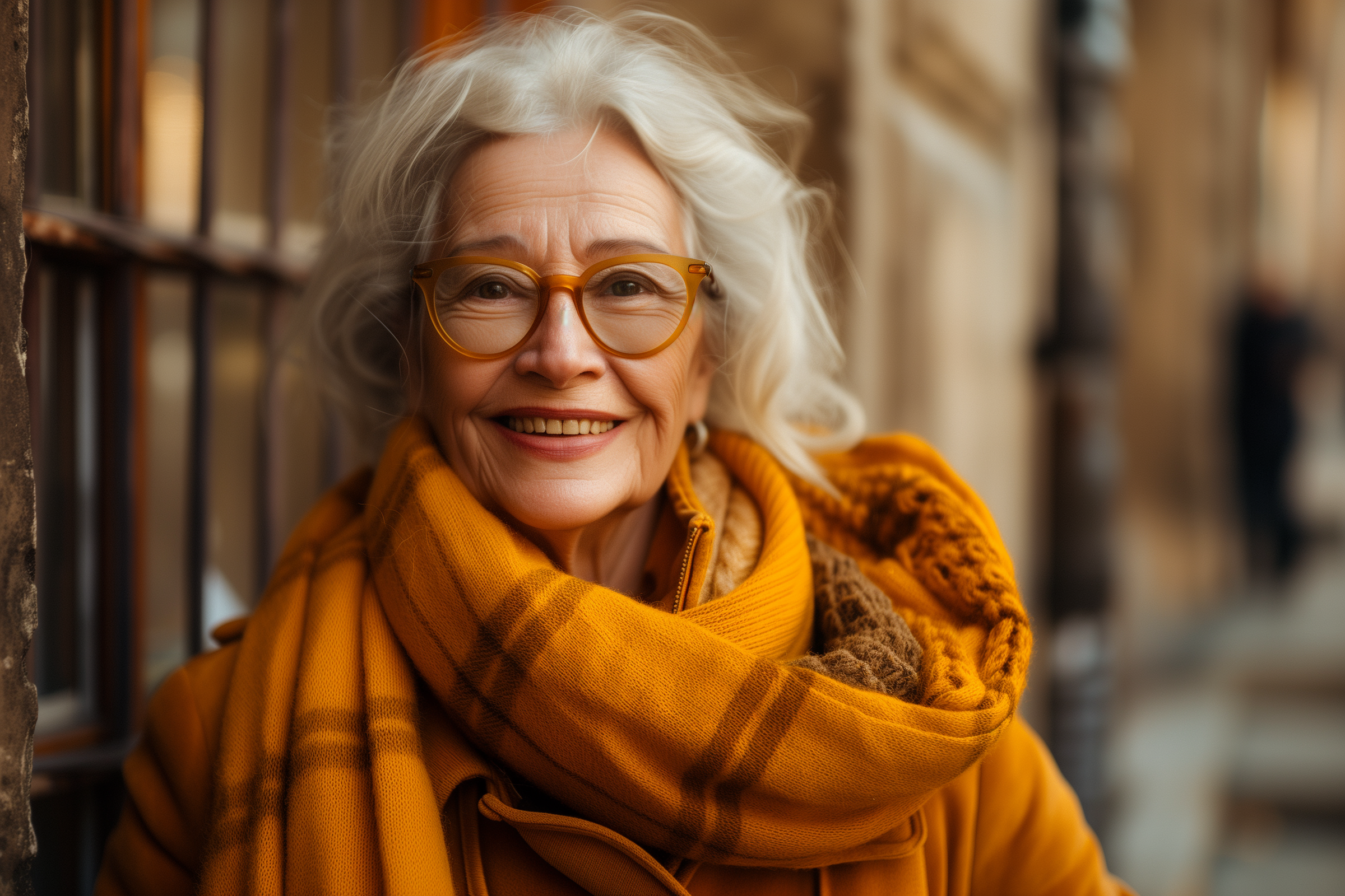 Une femme âgée souriante | Source : Midjourney