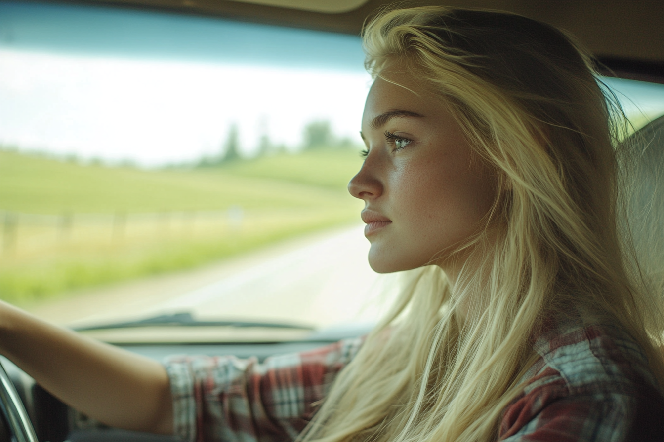 Une femme au volant | Source : Midjourney