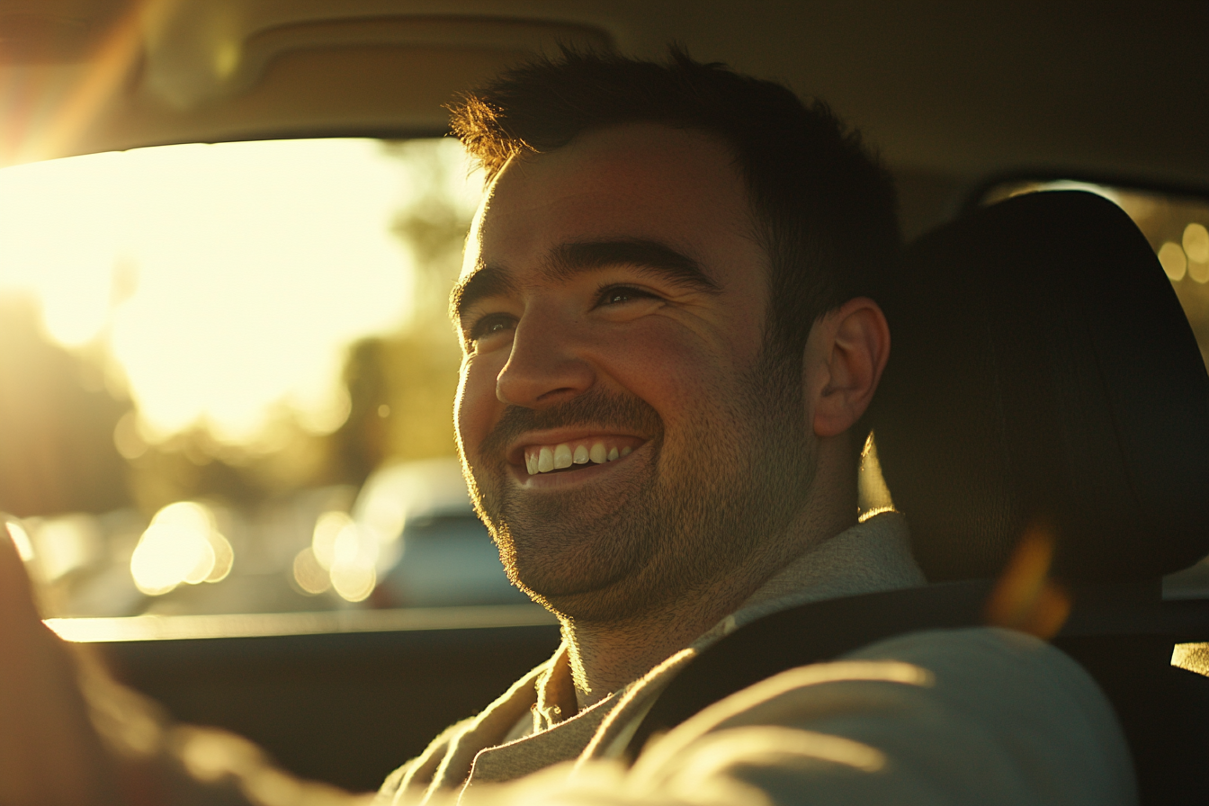 Un homme conduisant une voiture | Source : Midjourney