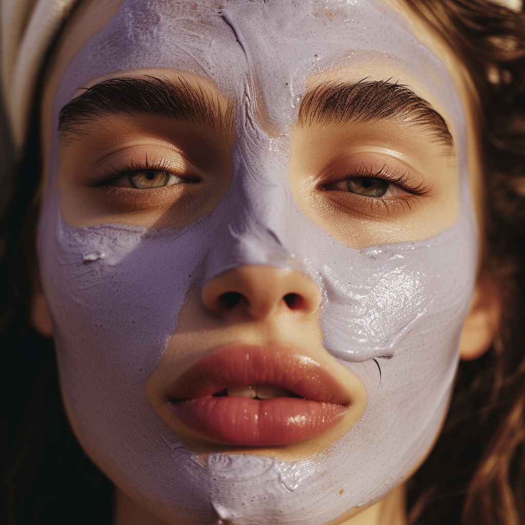 Une femme avec un masque facial | Source : Midjourney