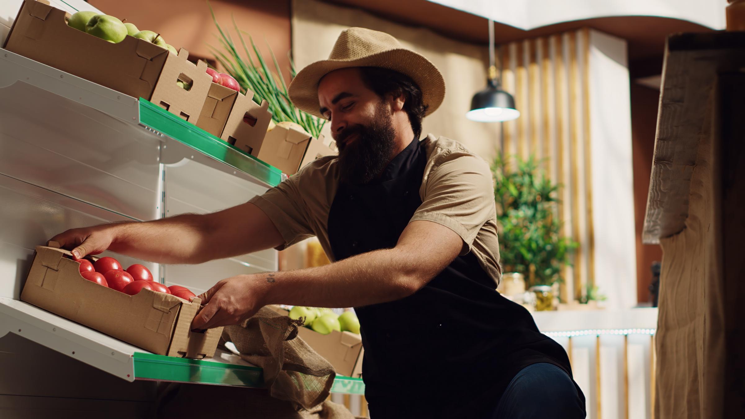 Un homme travaillant dans une épicerie | Source : Freepik